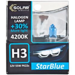  SOLAR H3 12V 55W PK22s StarBlue 4200K (1243S2) -  2