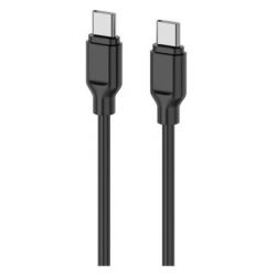   USB-C to USB-C 1.0m Glow 60W black 2E (2E-CCCC-BL)