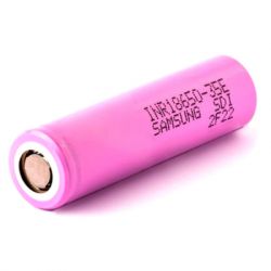  18650 Li-Ion INR18650-35E, 3500mAh, 8A, 4.2/3.6/2.5V, pink Samsung (INR18650-35E) -  1