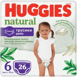  Huggies Natural Pants Mega 6 ( 15 ) 26  (5029053549613)