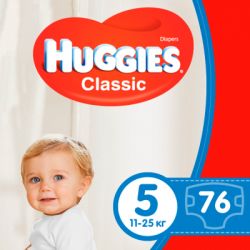 ϳ Huggies Classic 5 (11-25 ) J-Pack 76  ( 2*38) (5029054236871)