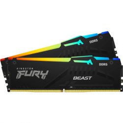     DDR5 64GB (2x32GB) 4800 MHz FURY Beast RGB Kingston Fury (ex.HyperX) (KF548C38BBAK2-64) -  2