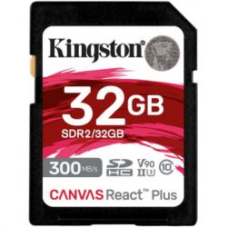  '  ' Kingston 32GB class 10 UHS-II U3 Canvas React Plus (SDR2/32GB) -  1