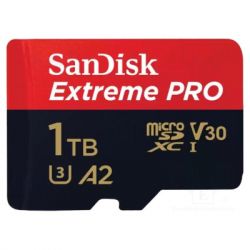   SanDisk 1 TB microSDXC UHS-I U3 Extreme Pro+SD Adapter (SDSQXCD-1T00-GN6MA) -  2