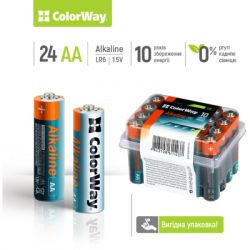  AA (LR6), , ColorWay Alkaline Power, 24 , 1.5V, Plastic box (CW-BALR06-24PB) -  2