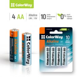 ��������� AA (LR6), ��������, ColorWay Alkaline Power, 4 ��, 1.5V, Blister (CW-BALR06-4BL) - �������� 2