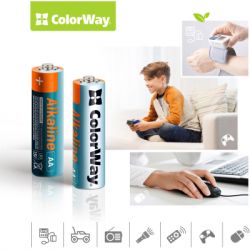 ��������� AA (LR6), ��������, ColorWay Alkaline Power, 8 ��, 1.5V, Blister (CW-BALR06-8BL) - �������� 3