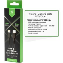   USB-C to Lightning 1.0m 3A 20W PVC Vinga (VCDCCL31) -  2