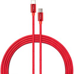   USB-C to USB-C 1.0m 60W Nylon Red Vinga (VCDCCCM531)