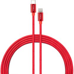   USB-C to Lightning 1.0m 20W Nylon Red Vinga (VCDCCLM531)