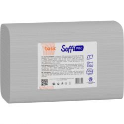Бумажные полотенца SoffiPRO Basic макулатурные 1 слой 170 шт. (4820003837184)