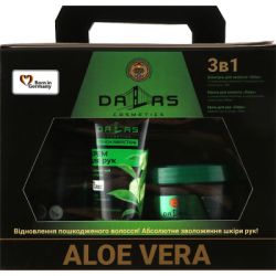 Набор косметики Dalas Aloe Vera шампунь 500 мл + маска для волос 500 мл + крем для рук 75 мл (4260637724939)