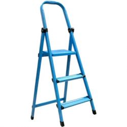 Лестница Work's стремянка металлическая - 403 (3 ст., синяя) (63270)