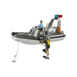 Спецтехніка Bruder Поліцейський пікап RAM 2500 з причепом, човном та фігурками (02507) - Картинка 5