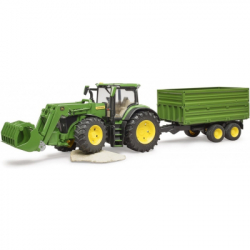 Спецтехніка Bruder трактор John Deere 7R 350 з навантажувачем та причепом (03155) - Картинка 4