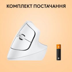  Logitech Lift for Mac Vertical Ergonomic Mouse Off White (910-006477) -  8