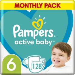 ϳ Pampers Active Baby  6 (Extra Large) 13-18  128  (8006540032688) -  1