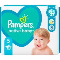  Pampers Active Baby  5 (11-16 ) 38  (8006540207796) -  2