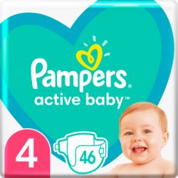 ϳ Pampers Active Baby Maxi  4 (9-14 ) 46  (8001090949097)
