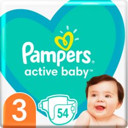  Pampers Active Baby  3 (6-10 ) 54  (8001090948977) -  1
