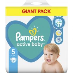 ϳ Pampers Active Baby Junior  5 (11-16 ) 64  (8001090949974) -  2