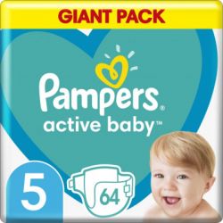 ϳ Pampers Active Baby Junior  5 (11-16 ) 64  (8001090949974) -  1