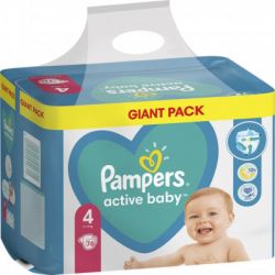 ϳ Pampers Active Baby Maxi  4 (9-14 ) 76  (8001090949615) -  3