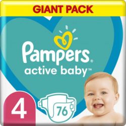 ϳ Pampers Active Baby Maxi  4 (9-14 ) 76  (8001090949615)