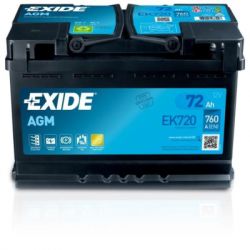   EXIDE START-STOP AGM 72Ah 760EN (EK720)