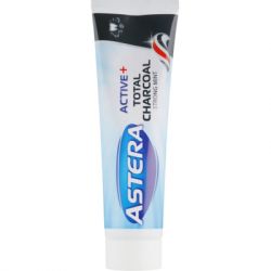 Зубная паста Astera Active+ Total Charcoal Комплексный уход с активированным углем 100 мл (3800013511312)