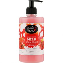 Жидкое мыло Dolce Vero Strawberry Milk с молочными протеинами 500 мл (4820091146915)