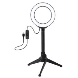   Puluz Ring USB LED lamp PKT3084B 4.7" + table stand (PKT3084B) -  1