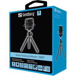 - Sandberg Motion Tracking Webcam 1080P + Tripod Black (134-27) -  4