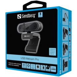 - Sandberg Webcam Pro Autofocus Stereo Mic Black (133-95) -  5