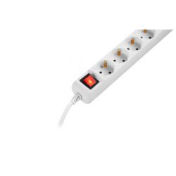 2E Мережевий подовжувач 5XSchuko з вимикачем, 3G*1.5мм, 5м, white 2E-U05ES15M5 - Картинка 4