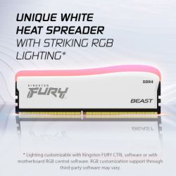  '  ' DDR4 16GB 3200 MHz Beast White RGB SE Kingston Fury (ex.HyperX) (KF432C16BWA/16) -  11