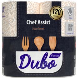 Бумажные полотенца Диво Premio Chef Assist 3 слоя 120 отрывов 2 рулона (4820003837573)