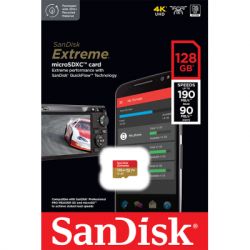   SanDisk 128GB microSD class 10 UHS-I U3 Extreme (SDSQXAA-128G-GN6MN) -  3