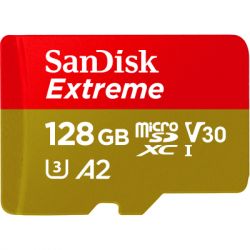   SanDisk 128GB microSD class 10 UHS-I U3 Extreme (SDSQXAA-128G-GN6MN) -  1