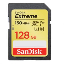  SanDisk 128GB SD class 10 UHS-I U3 V30 Extreme (SDSDXXD-128G-GN4IN) -  1