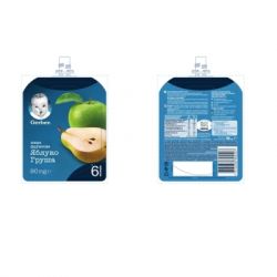 Детское пюре Gerber Pouch Яблоко и груша, 90 г (7613036345507) - Картинка 3