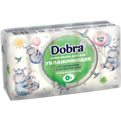 Твердое мыло Dobra Увлажняющее с D-пантенолом и экстрактом алоэ 5 х 70 г (4820195507773)