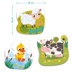 Пазл DoDo 3 в 1 Сельские животные (300393) - Картинка 5