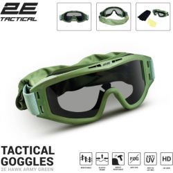 2E Tactical  ,  Hawk Army Green Anti-fog, , 3  2E-TGG-ARGN -  2