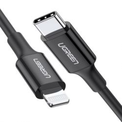   USB-C to Lightning 1.0m US1713A Nickel Plating ABS Shell Black Ugreen (60751) -  1