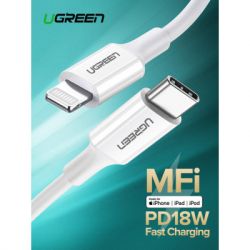   USB-C to Lightning 2.0m US1713A Nickel Plating ABS Shell White Ugreen (60749) -  4