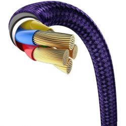   USB 3.1 AM to Lightning 2.0m CAL7C 1.5A 90 Purple Baseus (CAL7C-B05) -  6