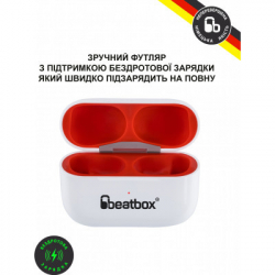 Навушники BeatBox PODS PRO 1 Wireless Charging White-Red (bbppro1wcwr) - Картинка 4
