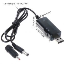   USB 5V to DC 9V/12V 5.5*2.1/3,5*1,35 mm Dynamode (KWS-912V) -  4