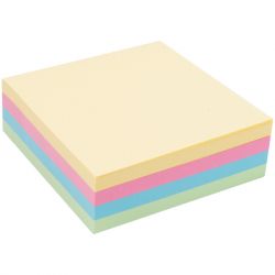 Бумага для заметок Axent с клейким слоем Ассорти пастельных цветов 75х75мм, 250 листов (D3350)